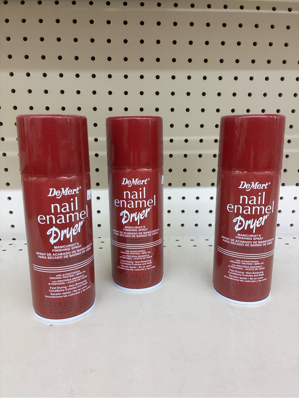 DeMert Nail Enamel Dryer Spray 7.5oz Lot of 3 NOS